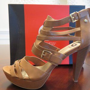 NIB Guess Natural Tan Sandals